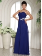 Royal Blue Appliques With Beading Sweetheart Prom Dress For Custom Made